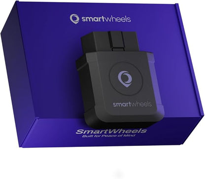 SmartWheels GPS Tracker for Vehicles - Real Time Location Tracking, Route History, Speed & Driving Insights, Geo-Fence, Accident Alerts - Car Tracker for Families & Fleets