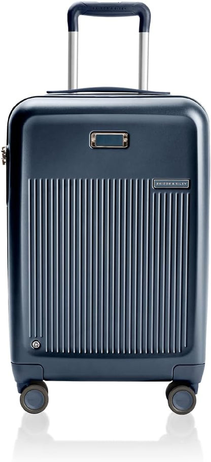 Briggs & Riley Essential 22" Carry On Expandable Spinner - Luggage for Travel, Suitcases with Wheels, Hardside Rolling Bag for Men & Women, Self-Repairing Zipper - Sympatico Collection, Navy