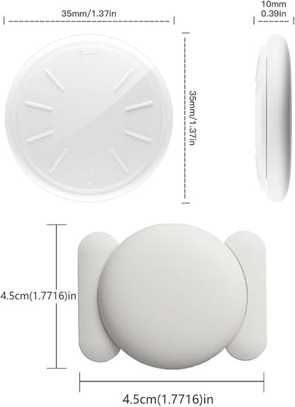 Car GPS Tracking for Vehicles, 2PCS Real Time GPS Tracker for Car Work with Find My (iOS Only), Hidden Mini GPS Tracker Device, No Monthly Fee (White Tracker, White Magnetic Case)