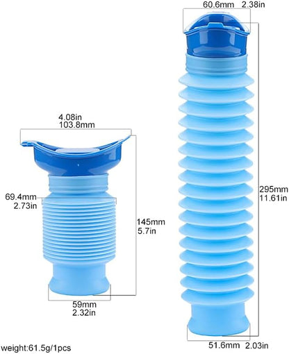Portable Urinals for Men/Kids,Collapsible Travel Pee Bottles Female,750ML Adjustable Toilets for Toddler Boys,Women,Disabled Person Disabled Traffic Jam and Camping,Blue Set of 2