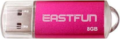 EASTFUN 5Pcs 8GB USB Flash Drive USB 2.0 Flash Memory Stick Thumb Stick Pen(Five Mixed Colors: Blue Purple Rose Green Gold)