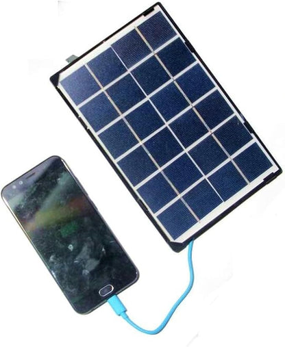 Solar Panel Charger 6W 5V Portable USB Solar Power Bank Waterproof for Mobile Devices Outdoor Lighting Water Pumps RV Boat Car Polysilicon 210x135x5mm