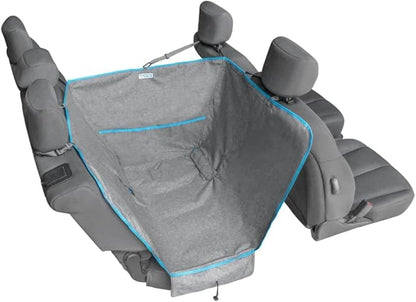 Kurgo Heather Half Hammock, Half Car Seat Cover for Pets, Car Hammocks for Dogs, Water-Resistant, 27.5" Wide (Heather Grey)