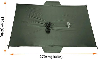 onewind Hooded Rain Poncho, Silnylon Rain Coat Versatile Survival Shelter Waterproof Breathable Lightweight Poncho