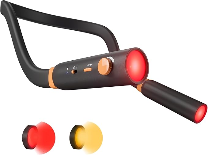 Neck Reading Light, Rechargeable Book Light for Reading at Night, 660nm Red Light & White Modes, Flexible 360° Bendable, Lightweight for Reading, Travel, Eye Care, Better Sleep & Recovery