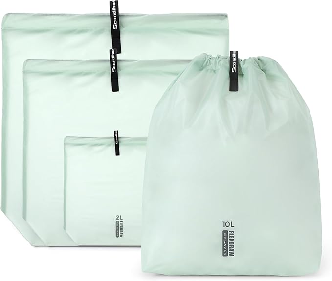 3 Set Packing Cubes for Travel, Lightweight Luggage Organizer Bags Waterproof Storage Bag, Multiple Sizes Reusable Used Essential for Gym Swim (Green)