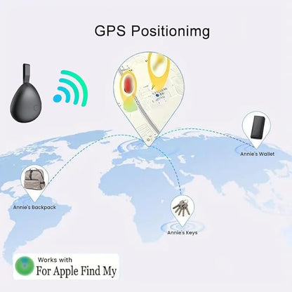 GPS Tracker for Vehicles, Mini Tracking Device for Vehicles, Car Tracker Device Hidden No Subscription Work with Find My (iOS Only), Key Finder, for Kids, Dogs, Luggage, Bag (White, 2 Pack)
