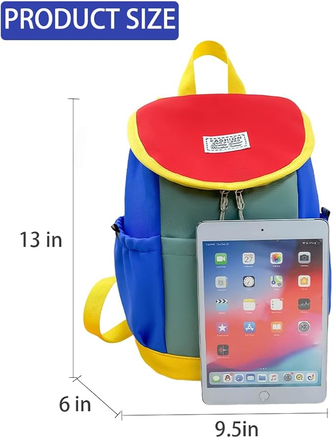 Toddler Backpack for Boys and Girls Age 3+, Lightweight Small Kids School Bag for Kindergarten, Daycare, Travel (Blue)