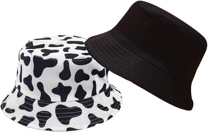 XYIYI Cute Bucket Hat Beach Fisherman Hats for Women, Reversible Double-Side-Wear