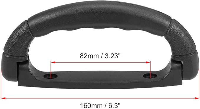 uxcell Luggage Handle Pull Plastic 6.3-Inch Length Luggage Suitcase Handle Grip Black