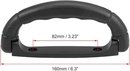 uxcell Luggage Handle Pull Plastic 6.3-Inch Length Luggage Suitcase Handle Grip Black