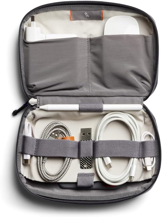 Bellroy Tech Kit (Tech Accessories Organizer Pouch, Zipper Closure Design, Stores Power Bank, Phone Charger, Cables & More, Internal)