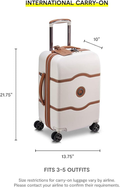 DELSEY PARIS Chatelet Air 2.0 Hardside Luggage with Spinner Wheels, Pink, Carry on 19 Inch