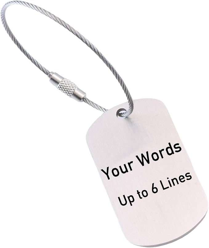 Sturdy and Durable Personalized Luggage Tags for Suitcases,Cruise Essentials Travel Tags for Luggage,Travel Bag Labels,Heavy-Duty Stainless Steel Gold Rectangular Vertical Suitcases no icon