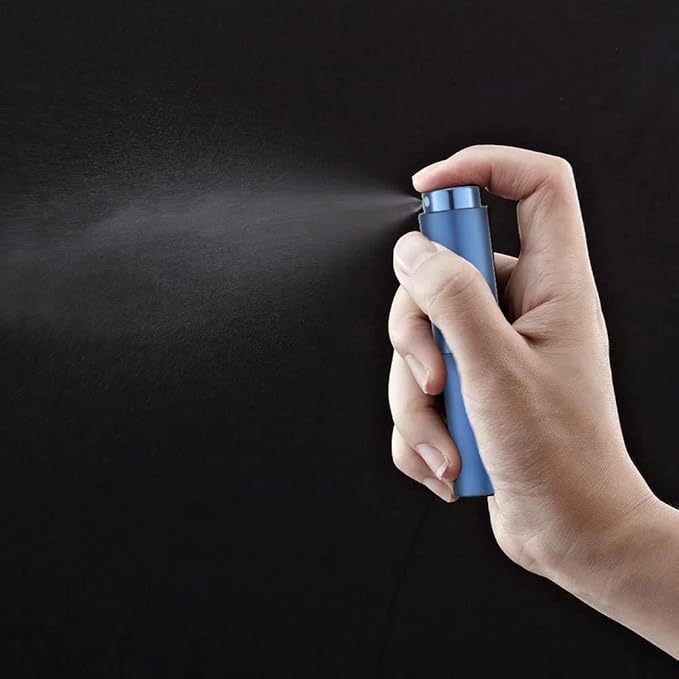 LISAPACK 8ML Atomizer Perfume Spray Bottle for Travel, Empty Refillable Cologne Dispenser, Portable Sprayer (Blue)