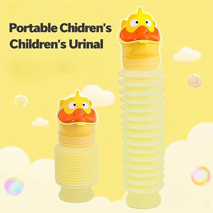 Pee Bottles for Kids Boys Men Women, Adjustable Emergency Urinal 750ml, Portable Leakproof Pocket Toilet for Car, Travel Urinals, Collapsible Urinals Mini Mobile Toilet Potty,1 PCS(Yellow)