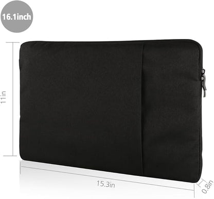 UPERFECT 16.1-inch Polyester Laptop Sleeve Protective Case Vertical Style with Pocket Zipper for 16.1-inch Monitor