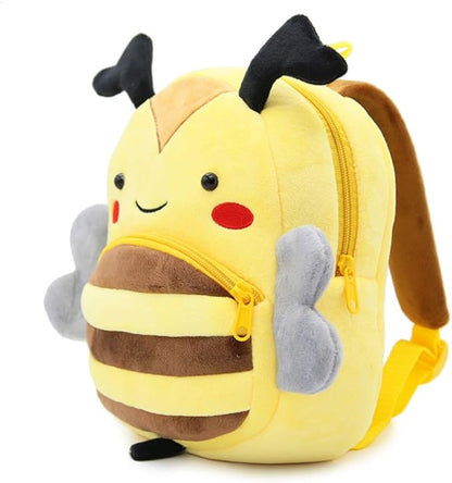 Zoo Toddler Kids Backpacks Cute Plush Little Girls Boys Animal Backpacks(Bee)