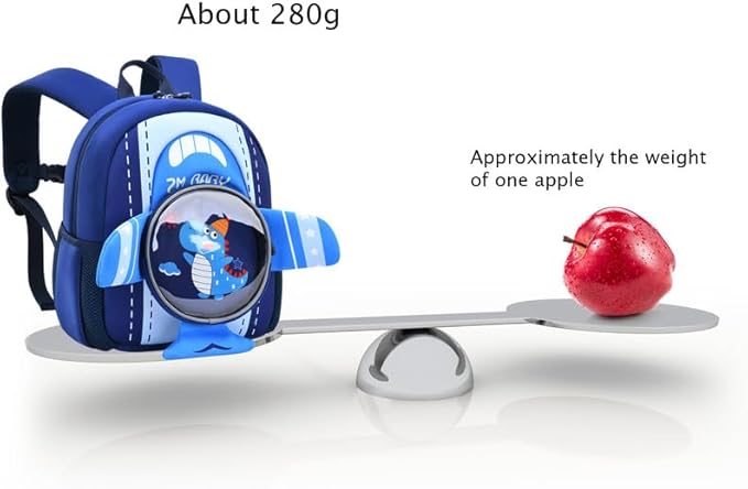 Padgene Toddler Harness Backpacks Safety Leash Kids Anti Lost Kindergarten Preschool Backpack Neoprene Lightweight Animal Schoolbag 3D Cartoon Dinasour Mini Travel Bag for Boys Girls