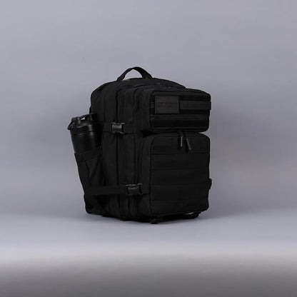 WOLFpak 35L Athletic Gym Backpack - Durable 1000D Waterproof Oxford Material with MOLLE Webbing, Laptop Pocket & Dual Cup Holders, Durable Fitness/Travel/Military Daypack (NightShade Edition)