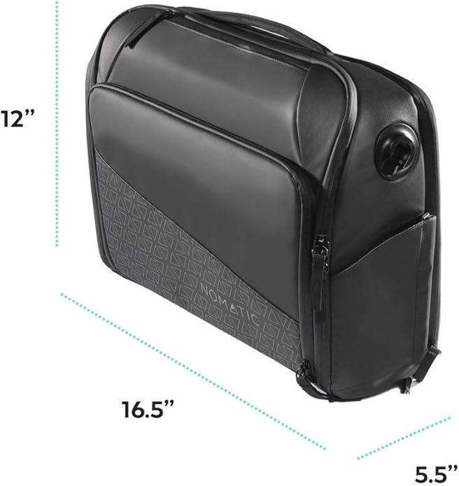 NOMATIC Messenger Bag - Formal Laptop Computer Bag - Crossbody Shoulder Bag for Travel, School and Work Bag (Black)