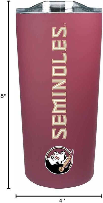 Campus Colors NCAA Stainless Steel Tumbler perfect for Gameday - 18 oz - Double Walled - Keeps Drinks Perfectly Insulated (Florida State Seminoles - Maroon)