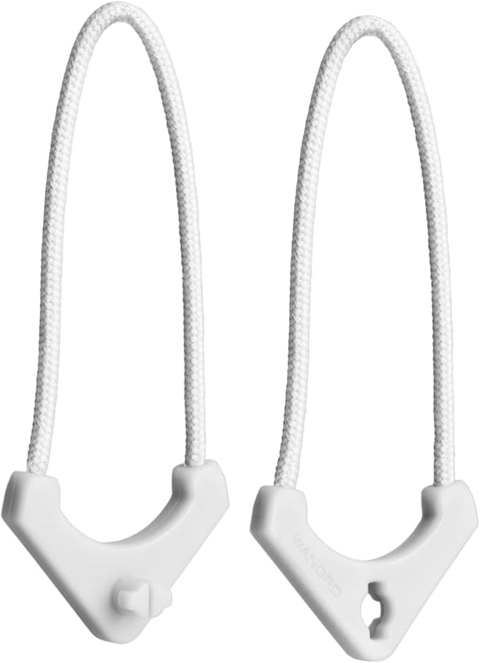 WANDRD Worryless™ Locking Zipper Pullers - Secure Your Travel Essentials - Zipper Locks for Travel Gear (Cloudbreak White)