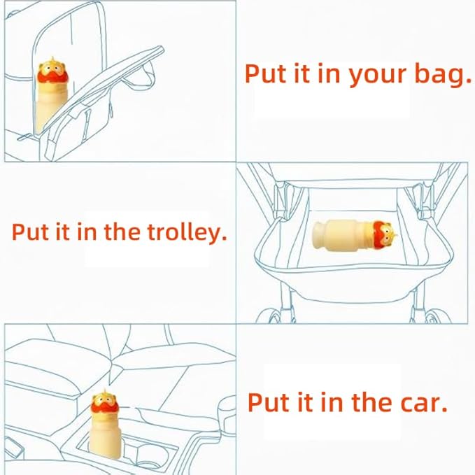 Pee Bottles for Kids Boys Men Women, Adjustable Emergency Urinal 750ml, Portable Leakproof Pocket Toilet for Car, Travel Urinals, Collapsible Urinals Mini Mobile Toilet Potty,1 PCS(Yellow)
