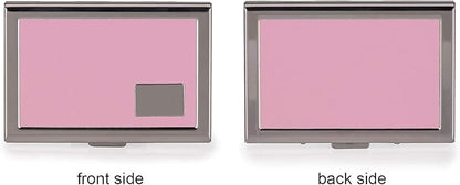 EASTNIGHTS RFID Credit Card Holder Metal Wallet Stainless Steel and Pu Leather Credit Card Protector Case (pink)