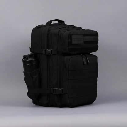 WOLFpak 45L Athletic Gym Backpack - Durable 1000D Waterproof Oxford Material with MOLLE Webbing, Laptop Pocket & Dual Cup Holders, Durable Fitness/Travel/Military Daypack (Nightshade Edition)