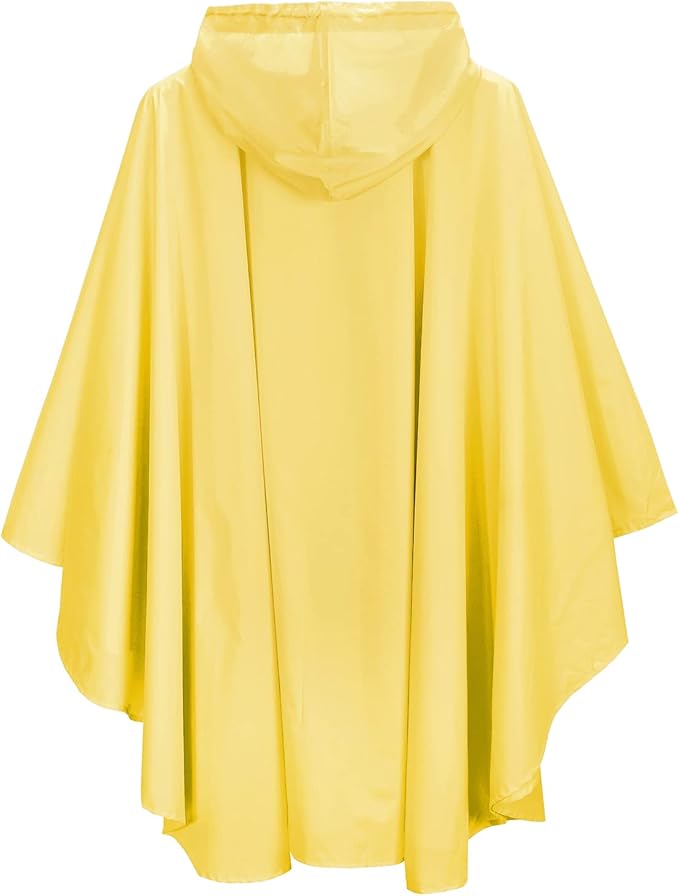 Fashion Hooded Rain Poncho Waterproof Raincoat Jacket with pocket for Women/Men/Adult