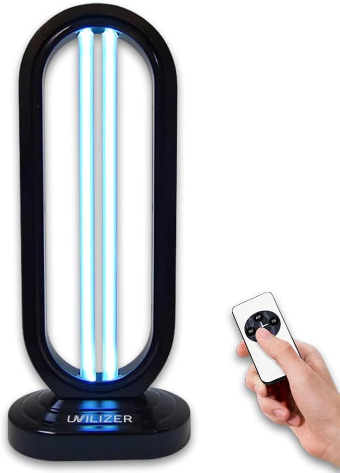 In My Bathroom UVILIZER Tower - UV Light Sanitizer & Ultraviolet Home Desinfection Lamp (UV-C Cleaning Device for Home, Office, Room | Kills 99.9% of Dust Mites, Mold, Bed Bugs and Viruses | USA)