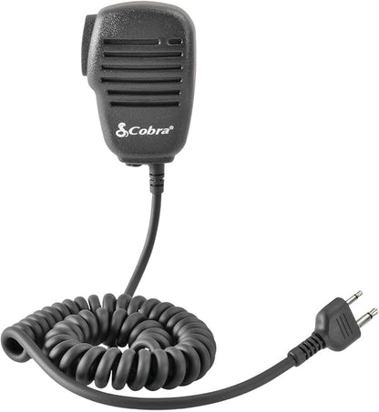 Cobra Premium Dynamic Replacement CB Microphone with Push-to-Talk (Black) – 2 Pin Lapel Speaker Mic Compatible with HH50WXST and HHRT50 CB Radio Models (PMR-SM)