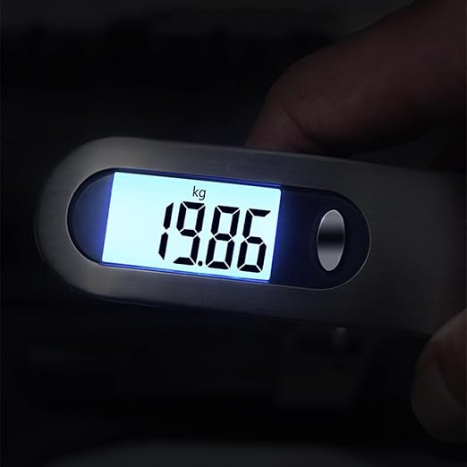 Digital Stainless Steel Luggage Scale Portable Electronic Hanging Weighing Scale with Hook for Travel Bags and Suitcases