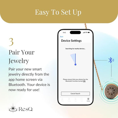 ResQ GPS Tracking Jewelry – Smart SOS Bracelet with One-Tap Alert, Live GPS Location Sharing, Voice Recording & Hidden Tracker for Personal Safety with 24×7 Live Human Assistance (Murin dark Blue)