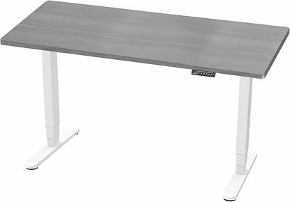 VIVO Electric 60 x 24 in Dual Motor Sit Stand Desk, Memory Height Adjustment, 2B Series, Dark Gray Top White Frame, DESK-KIT-2W6G