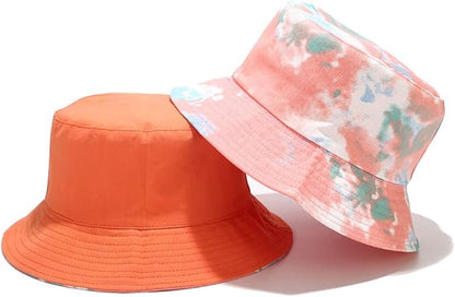XYIYI Cute Bucket Hat Beach Fisherman Hats for Women, Reversible Double-Side-Wear
