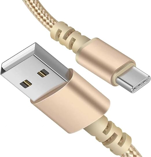 USB to USB C Cable (3Pack 6ft) USB A to Type C Cable Fast Charging Nylon Braided Data Sync Transfer Cord USB C Charger for iPhone 17 Pro Max/17 Air/16e/16 15 Pro/15 Plus/Galaxy S20 S10 Note 20（Golden）