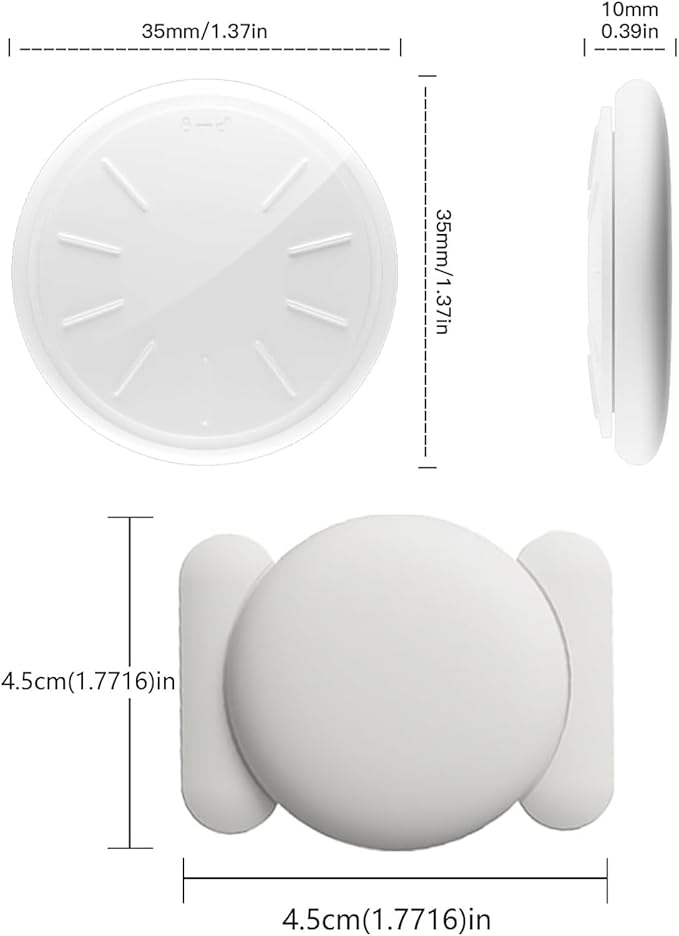 Car GPS Tracking Device, 1PCS Real Time GPS Tracker for Car Work with Find My (iOS Only),Hidden Mini GPS Tracker,No Monthly Fee (White Tracker, White Magnetic Case)