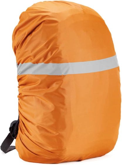 Silfrae Waterproof Rucksack Cover Backpack Rain Cover 30L-100L for Travel Climbing Hiking (Orange-Reflective, 90L-100L)