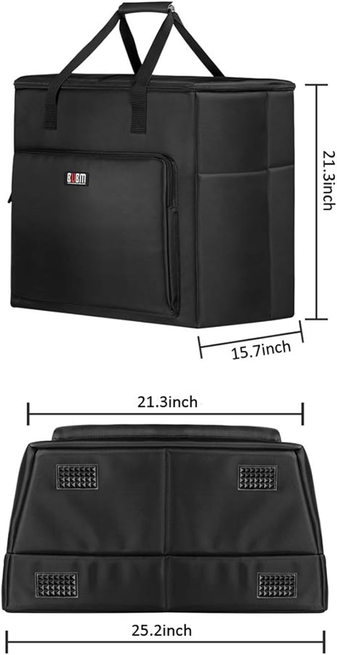 BUBM Desktop Computer Carrying Case, Padded Nylon Carry Tote Bag for Transporting Computer Tower PC Chassis, Keyboard, Cable and Mouse…