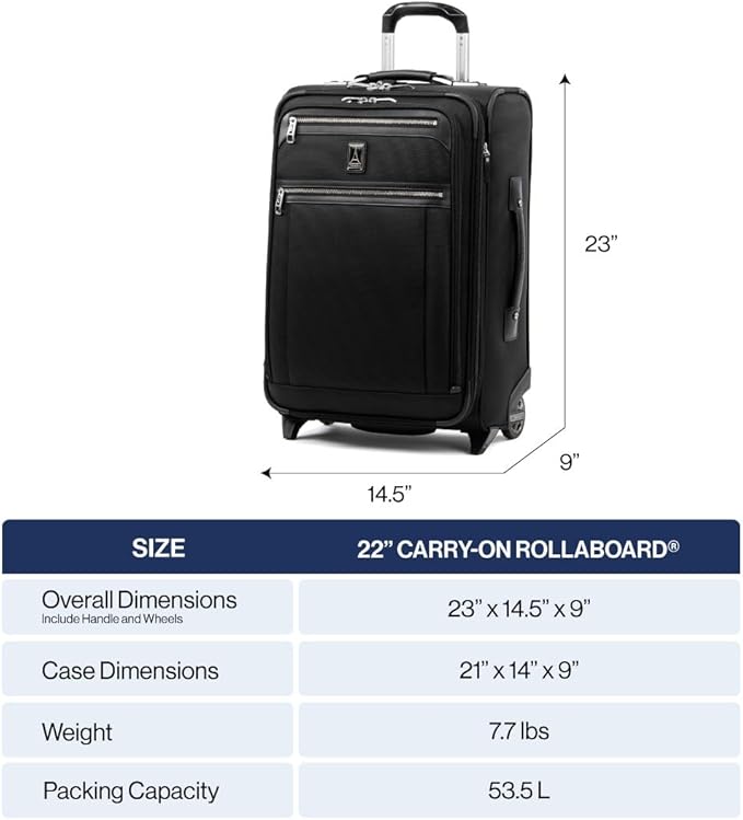 Travelpro Platinum Elite Softside Expandable Carry on Luggage, 2 Wheel Upright Suitcase, USB Port, Men and Women, Bordeaux, Carry On 22-Inch