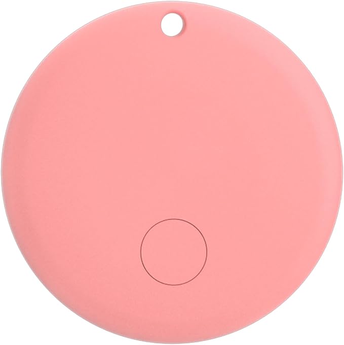 JTD Tracker Finders Work for Find My (iOS Only) IP68 Waterproof Smart Tag Trackers Item Finder for Key, Backpack, Wallet (Pink)