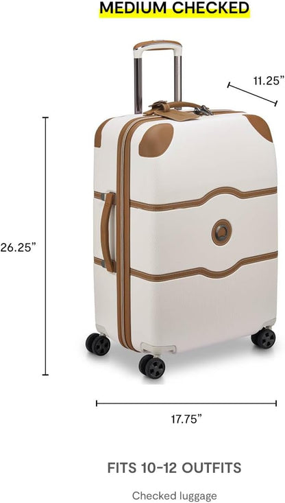 DELSEY PARIS Chatelet Air 2.0 Hardside Luggage with Spinner Wheels, Angora, 2 Piece Set, (24/28)