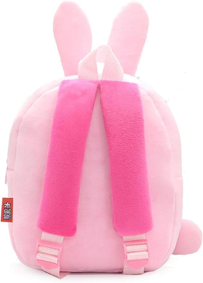 Cute Toddler Backpack,Cartoon Cute Animal Plush Backpack Toddler Mini School Bag for Kids Age 2-4 Years Old(Rabbit)