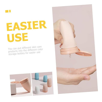 LIFKOME 4pcs Silicone Travel Bottles Squeezable Storage Containers for Shampoo Conditioner Cosmetics Lightweight Portable Tsa Approved Multipurpose Toiletry Dispensers