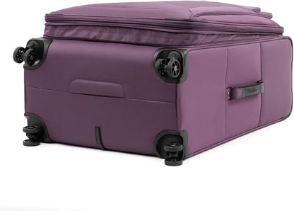 Travelpro Tourlite Softside 3-Piece Set, Expandable Luggage, 4 Spinner Wheels, Lightweight Suitcase, 21" Carry-On, 25" Checked Medium, 29 Check Large, Deep Purple