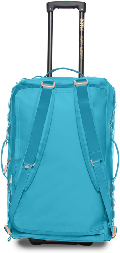 55L Rolling Duffle Bag with Wheels and Handle – Large Duffle Bag for Travel, Check In Luggage with Wheel, Rolling Suitcase, Travel Luggage, Suitcases with Wheels (Bluebell)