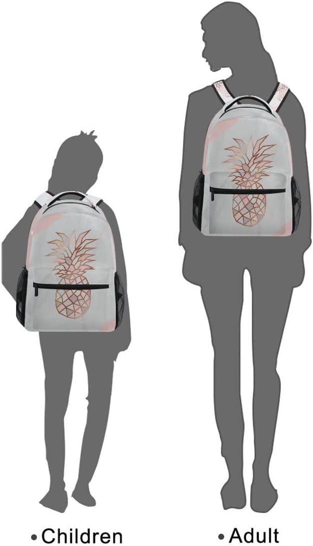 ALAZA Pineapple Marble Large Backpack Laptop School Bag with Multiple Pockets
