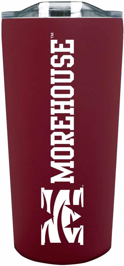 Campus Colors NCAA Stainless Steel Tumbler perfect for Gameday - 18 oz - Double Walled - Keeps Drinks Perfectly Insulated (Morehouse College - Maroon)